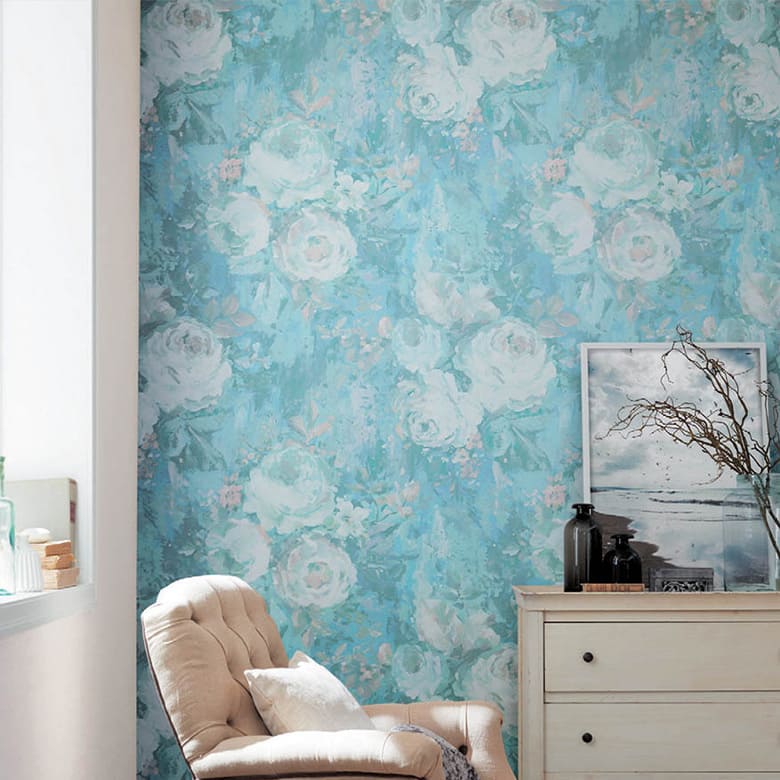 【壁紙 のり付き】 壁紙の上から貼れる壁紙 ボタニカル BB-2717