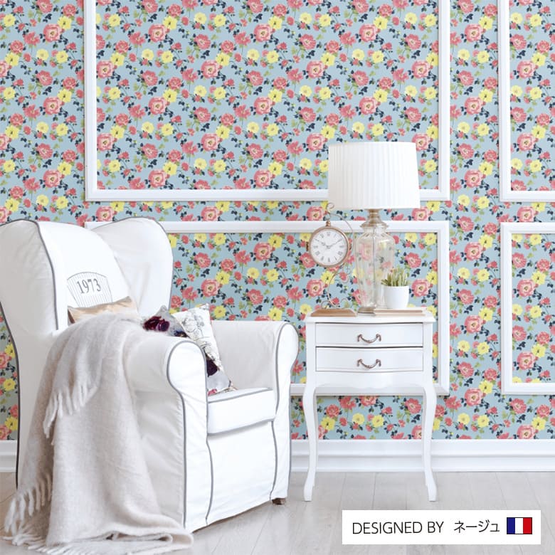 【壁紙 のりなし】 はがせる粉のりで賃貸OK ボタニカル TWP-9057