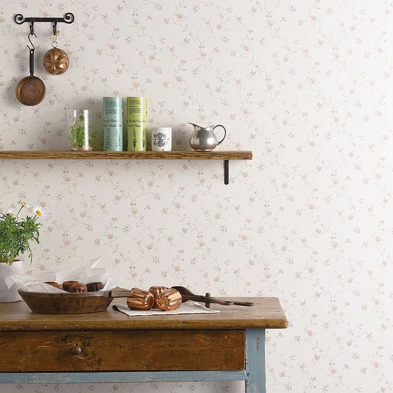 【壁紙 のりなし】 はがせる粉のりで賃貸OK 花柄 RH-9304