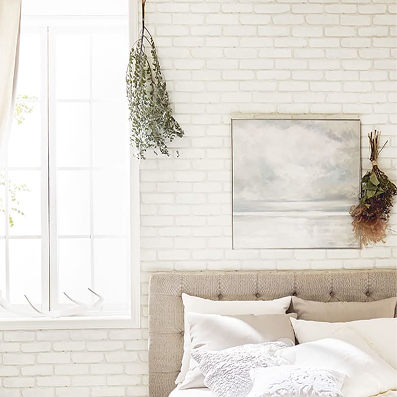 【壁紙 のり付き】 壁紙の上から貼れる壁紙 レンガ TH-34688