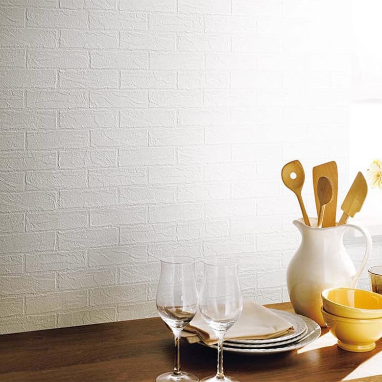 【壁紙 のりなし】 両面テープで賃貸OK レンガ RE-55676