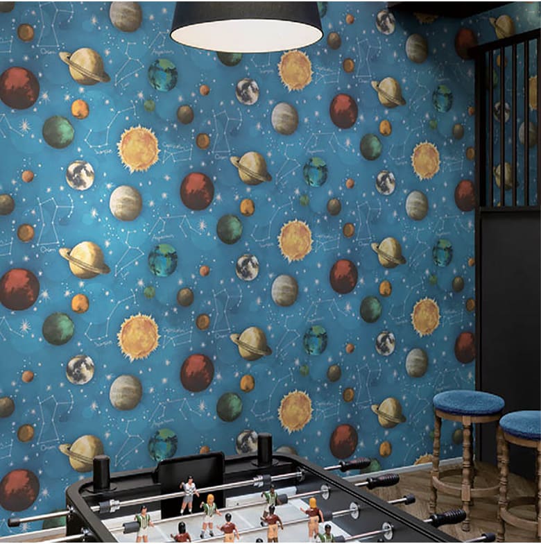 【壁紙 のりなし】 両面テープで賃貸OK 宇宙 BB-2688